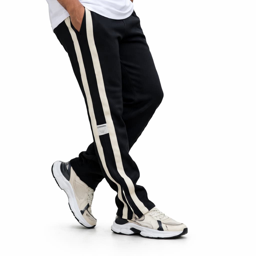 شلوار مردانه دونوار پایین زیپ مدل Alishan-مشکی